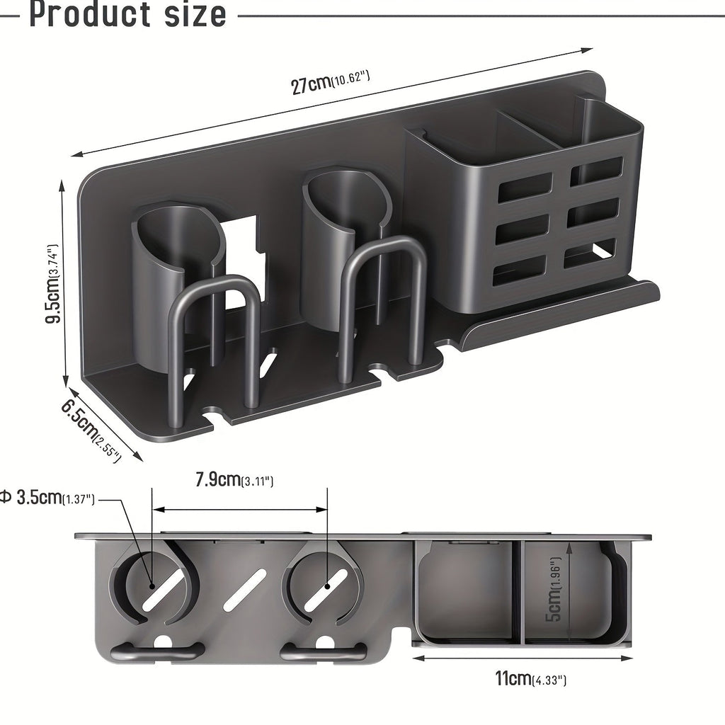 Wall Mount Aluminum Toothbrush Razor Holder-4