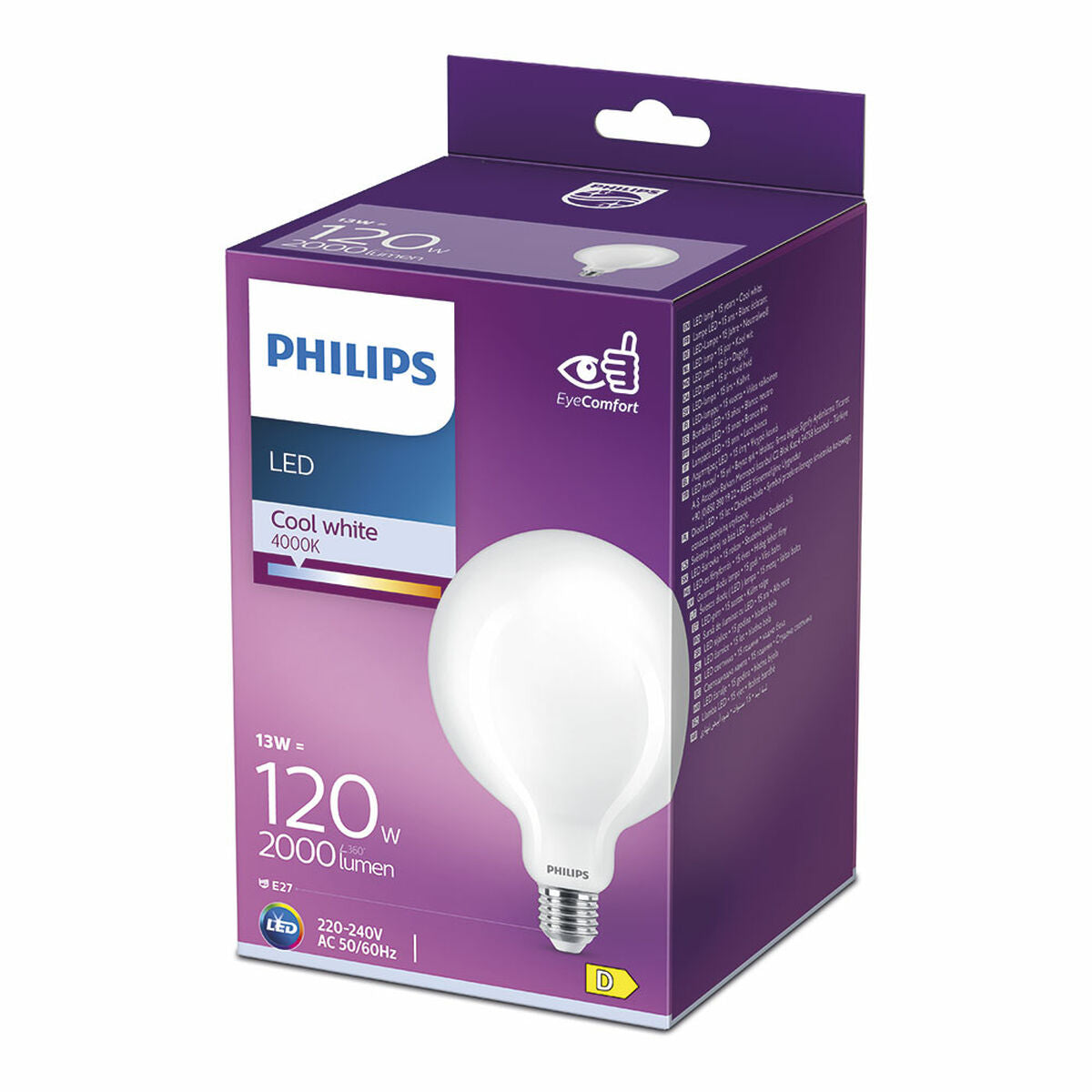 LED lamp Philips D 120 W 13 W E27 2000 Lm 12,4 x 17,7 cm (4000 K)-2