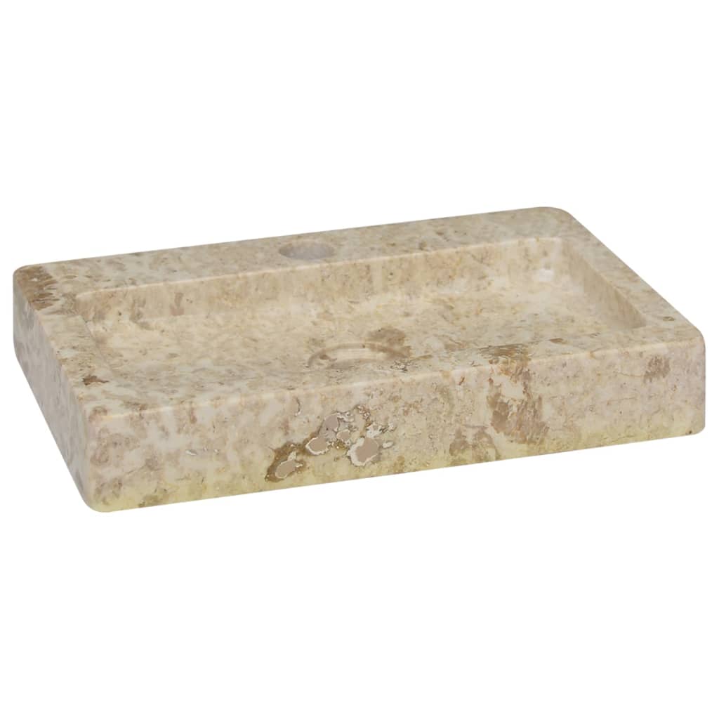 NNEVL Wall-mounted Sink Cream 38x24x6.5 cm Marble-1