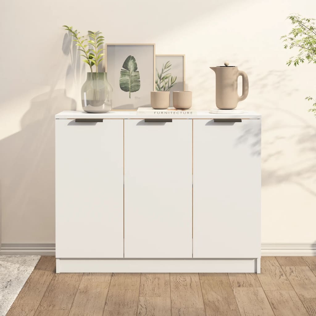 NNEVL Sideboard White 90.5x30x70 cm Engineered Wood-0