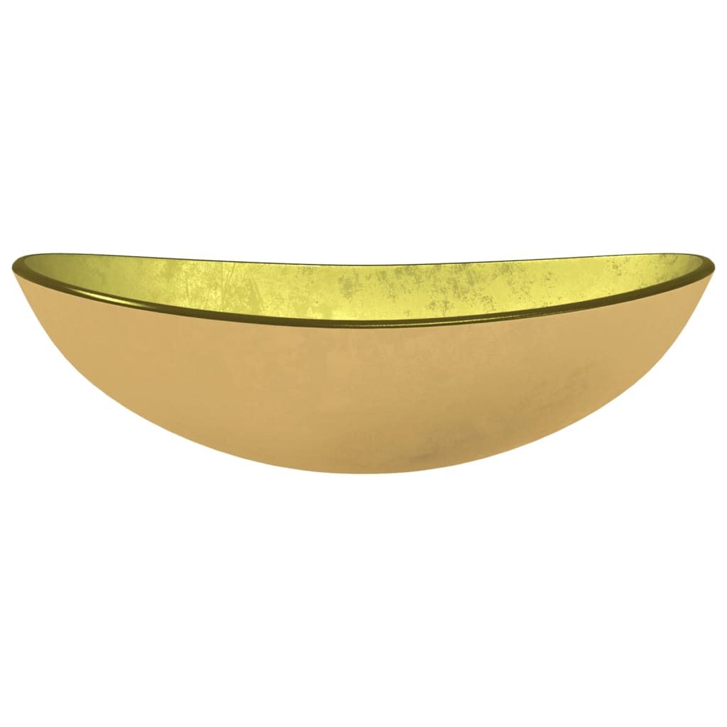 NNEVL Basin Tempered Glass 54.5x35x15.5 cm Gold-2