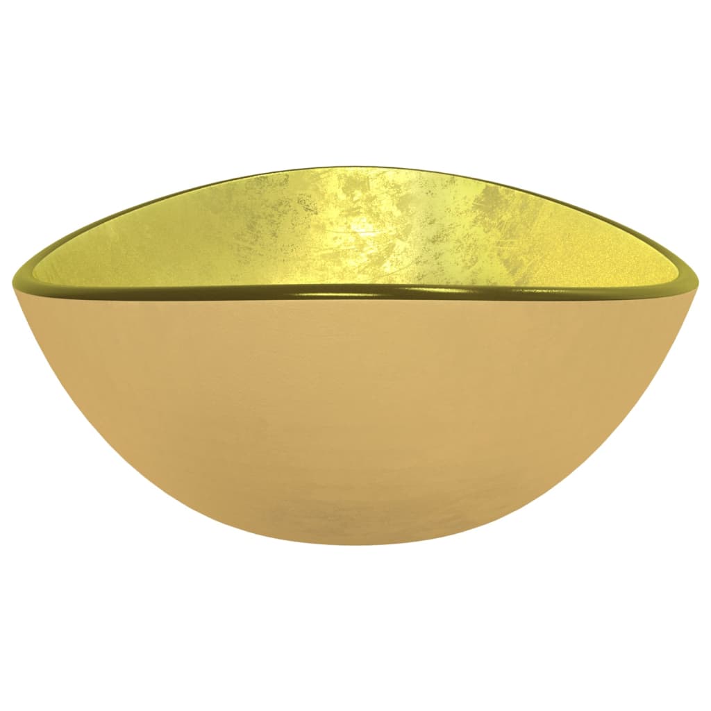 NNEVL Basin Tempered Glass 54.5x35x15.5 cm Gold-3