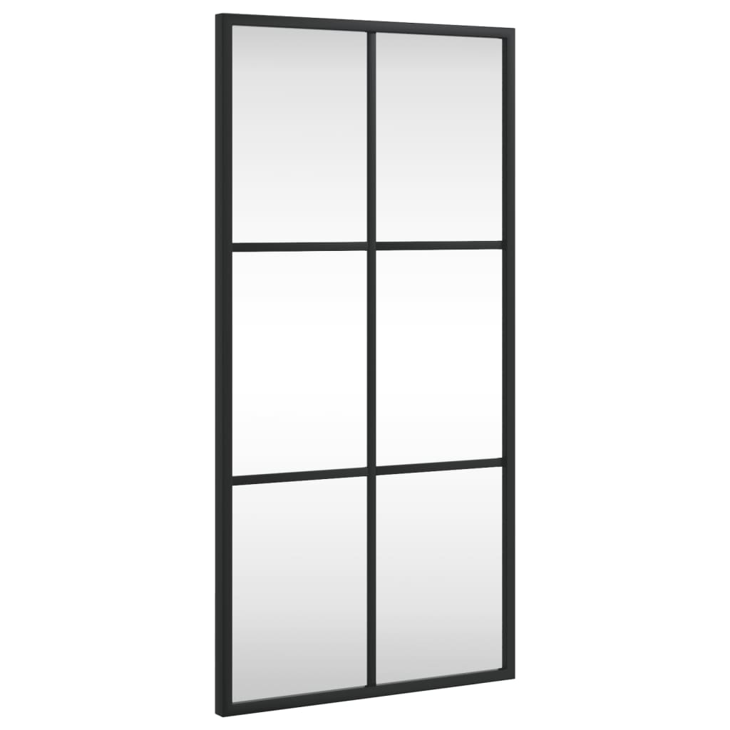 NNEVL Wall Mirror Black 30x60 cm Rectangle Iron-1