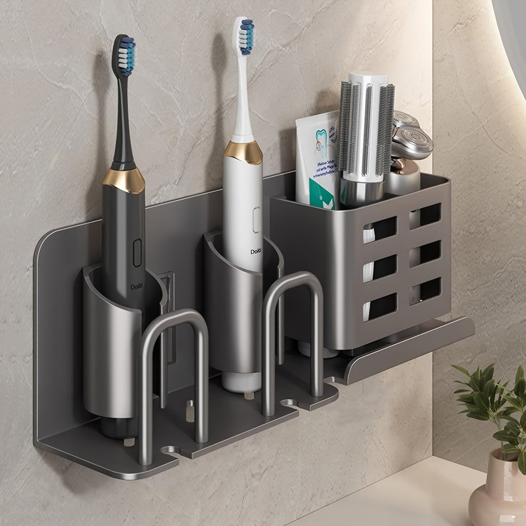 Wall Mount Aluminum Toothbrush Razor Holder-2