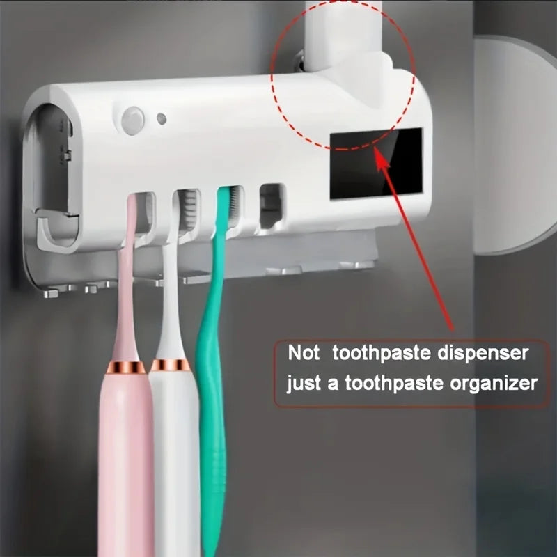 NNEOBA Automatic Toothbrush Holder with Toothpaste Squeezer-3