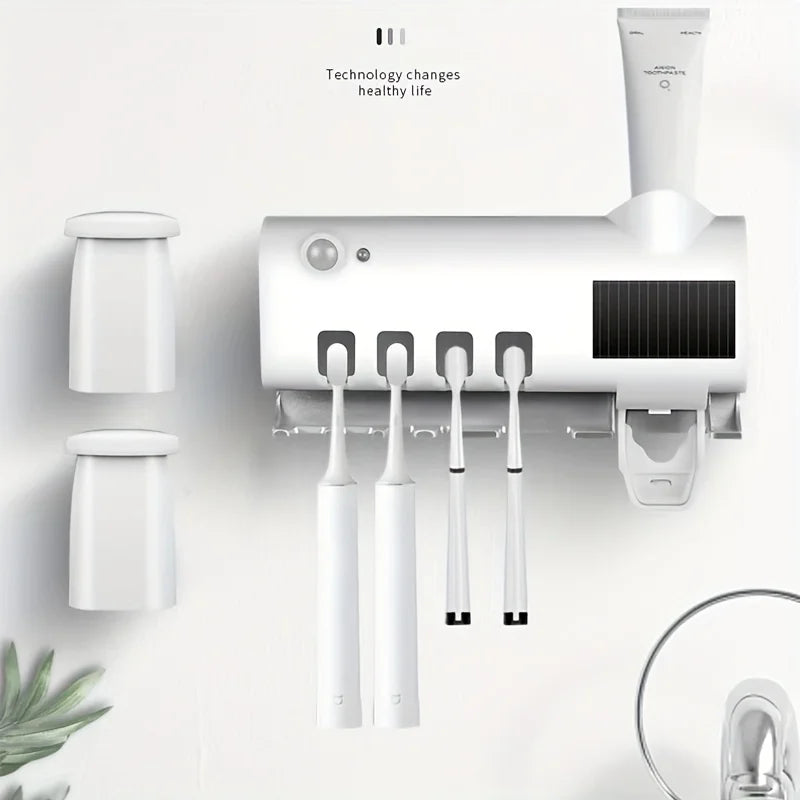 NNEOBA Automatic Toothbrush Holder with Toothpaste Squeezer-4