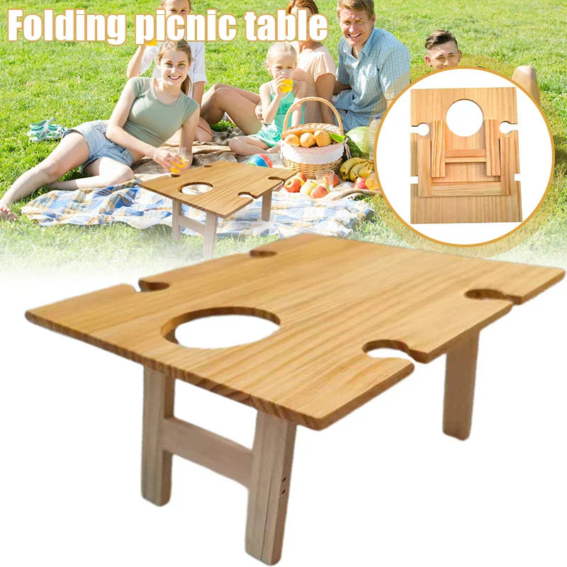 NNEOBA Wooden Folding Picnic Table-1